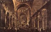 Doge Alvise IV Mocenigo Appears to the People in St Mark's Basilica in 1763 GUARDI, Francesco